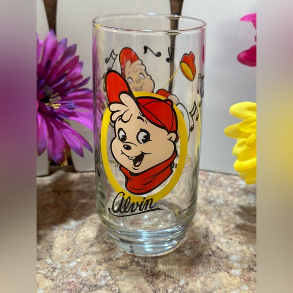 1985 Hardee’s Promo ~ Alvin and The Chipmunks Collectible Tumbler Glass~Vintage - Picture 3 of 9